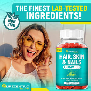 LIFECENTRIC HEALTH - LifeCentric Health Hair Skin and Nails Gummies High Potency Biotin 5000mcg 100 Gomitas - The Red Vitamin MX - Suplementos Alimenticios - {{ shop.shopifyCountryName }}