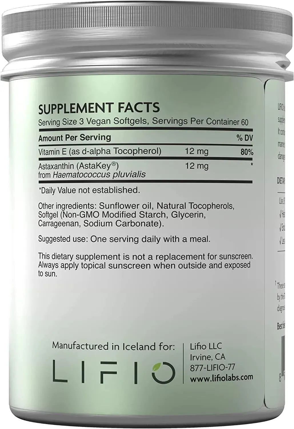 LIFIO - Lifio Icelandic Astaxanthin 12Mg. 180 Capsulas Blandas - The Red Vitamin MX - Suplementos Alimenticios - {{ shop.shopifyCountryName }}