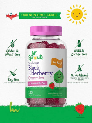 LIL SPROUTS - Lil' Sprouts Elderberry Gummies for Kids 120 Gomitas - The Red Vitamin MX - Suplementos Alimenticios - {{ shop.shopifyCountryName }}