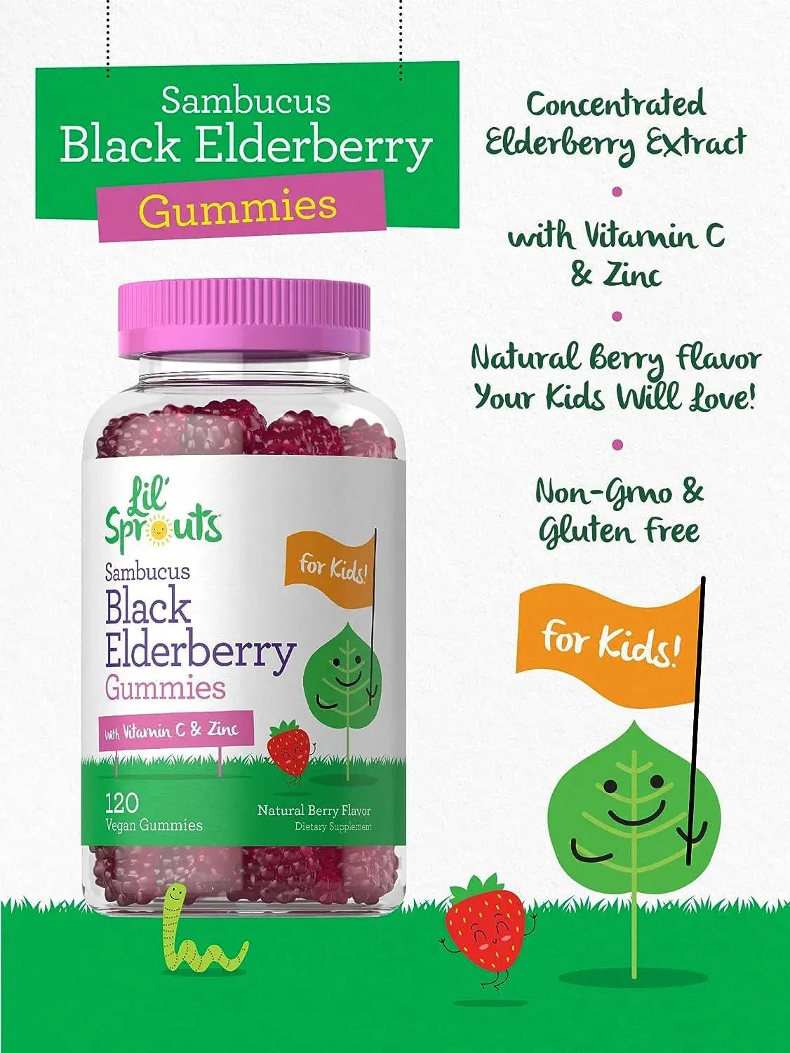 LIL SPROUTS - Lil' Sprouts Elderberry Gummies for Kids 120 Gomitas - The Red Vitamin MX - Suplementos Alimenticios - {{ shop.shopifyCountryName }}