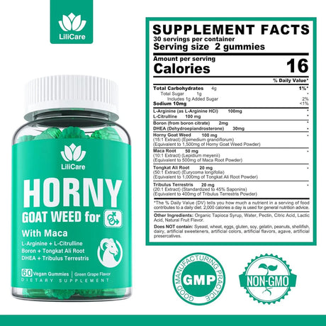 LILICARE - LiliCare Horny Goat Weed Gummies 60 Gomitas - The Red Vitamin MX - Suplementos Alimenticios - {{ shop.shopifyCountryName }}