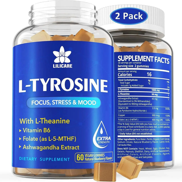 LILICARE - Lilicare L Tyrosine Gummies 1100Mg. 60 Gomitas 2 Pack - The Red Vitamin MX - Suplementos Alimenticios - {{ shop.shopifyCountryName }}