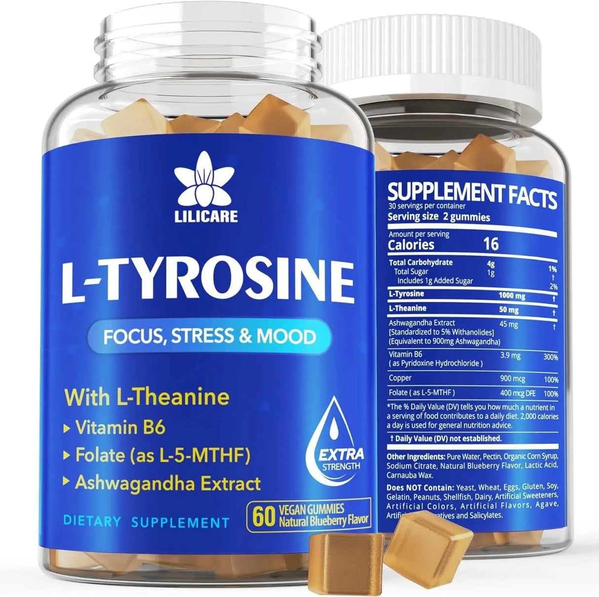 LILICARE - Lilicare L Tyrosine Gummies 1100Mg. 60 Gomitas - The Red Vitamin MX - Suplementos Alimenticios - {{ shop.shopifyCountryName }}