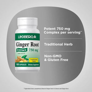 LINDBERG - Lindberg Ginger Root 750Mg. 100 Capsulas - The Red Vitamin MX - Suplementos Alimenticios - {{ shop.shopifyCountryName }}