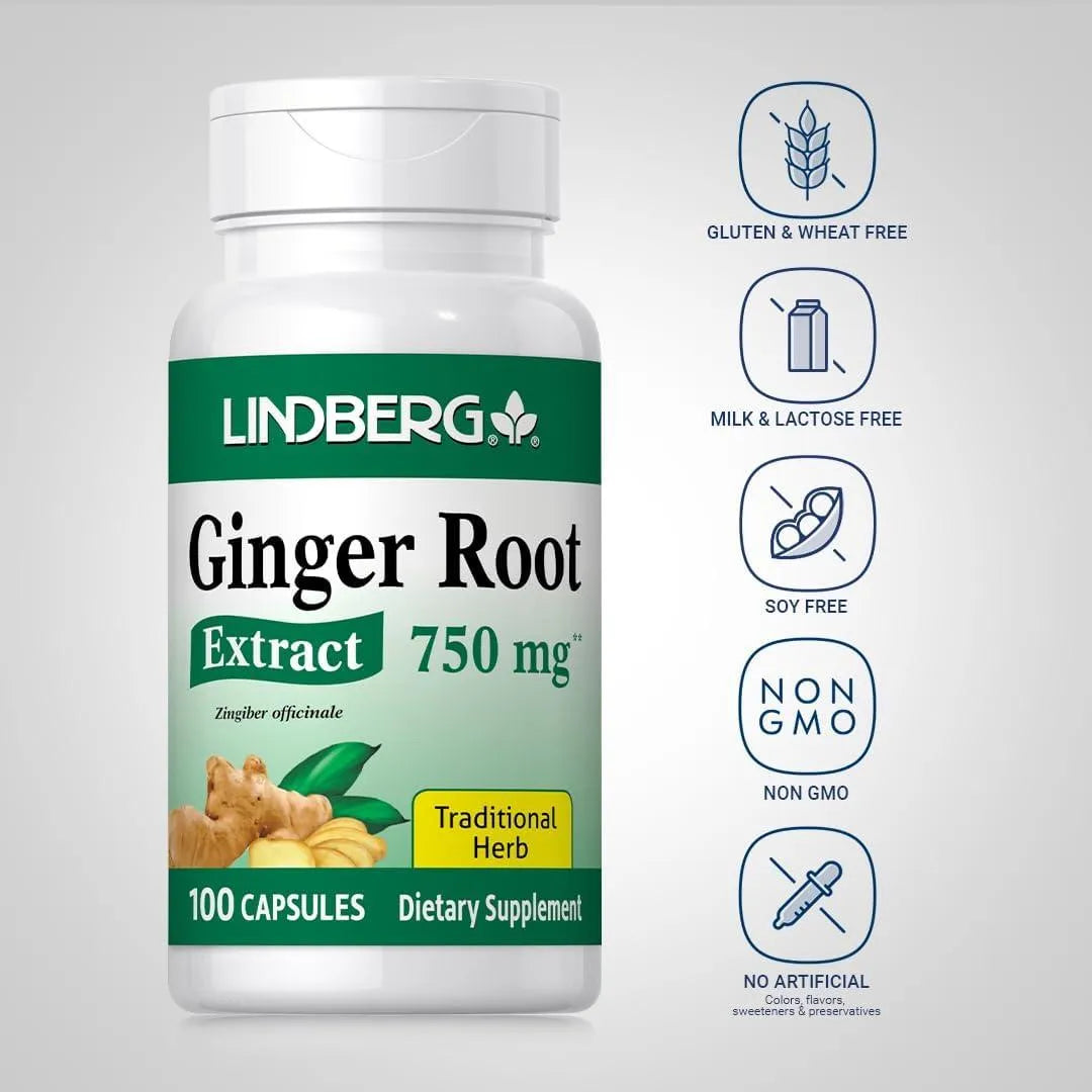 LINDBERG - Lindberg Ginger Root 750Mg. 100 Capsulas - The Red Vitamin MX - Suplementos Alimenticios - {{ shop.shopifyCountryName }}