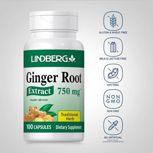 LINDBERG - Lindberg Ginger Root 750Mg. 100 Capsulas - The Red Vitamin MX - Suplementos Alimenticios - {{ shop.shopifyCountryName }}