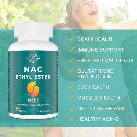 LIPMAXMALL - Lipmaxmall N-Acetyl Cysteine Ethyl Ester 100Mg. 60 Capsulas - The Red Vitamin MX - Suplementos Alimenticios - {{ shop.shopifyCountryName }}