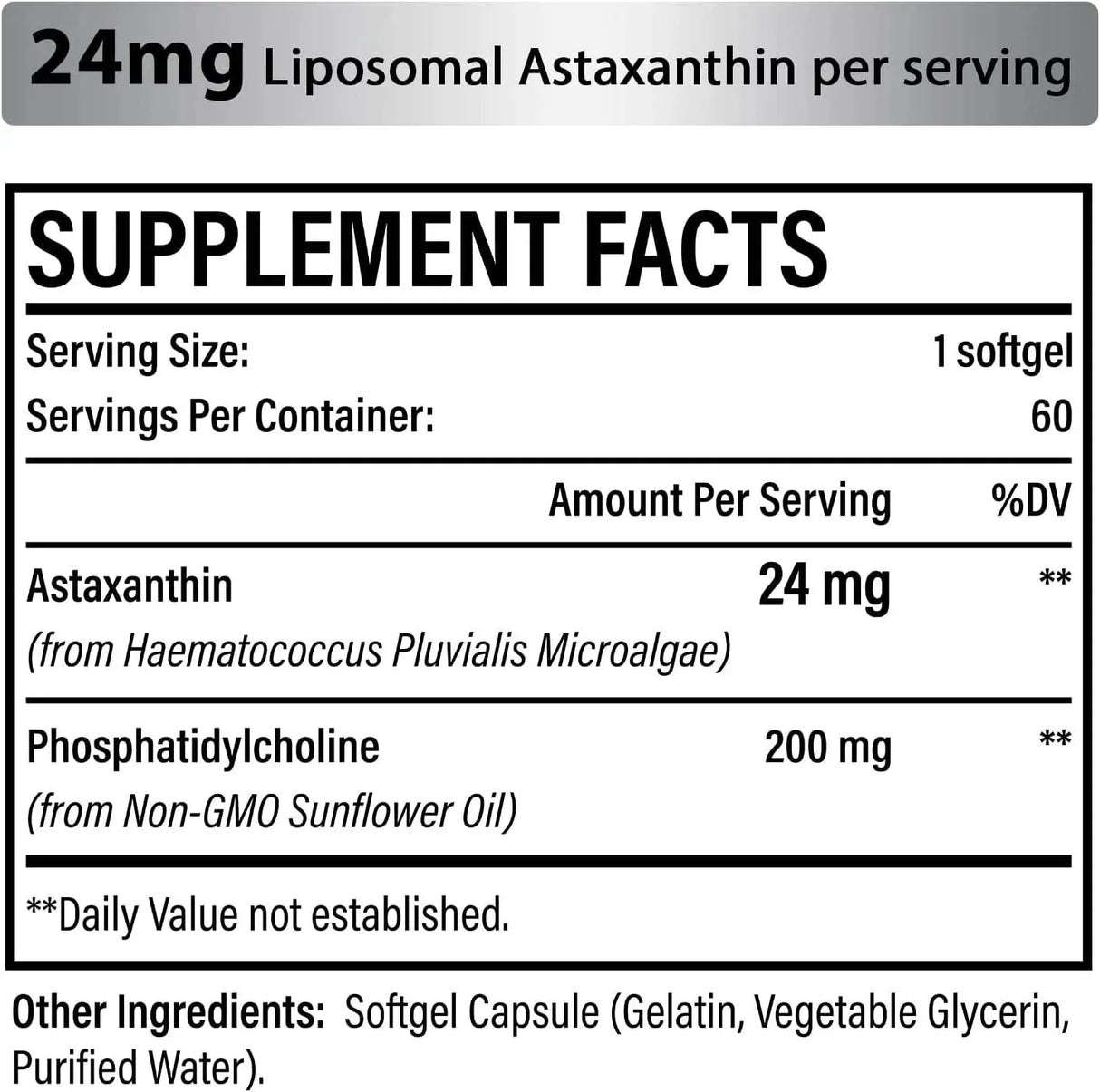 LIPOSOMAL - Liposomal Astaxanthin Supplement 24Mg. 60 Capsulas Blandas - The Red Vitamin MX - Suplementos Alimenticios - {{ shop.shopifyCountryName }}