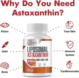 LIPOSOMAL - Liposomal Astaxanthin Supplement 24Mg. 60 Capsulas Blandas - The Red Vitamin MX - Suplementos Alimenticios - {{ shop.shopifyCountryName }}