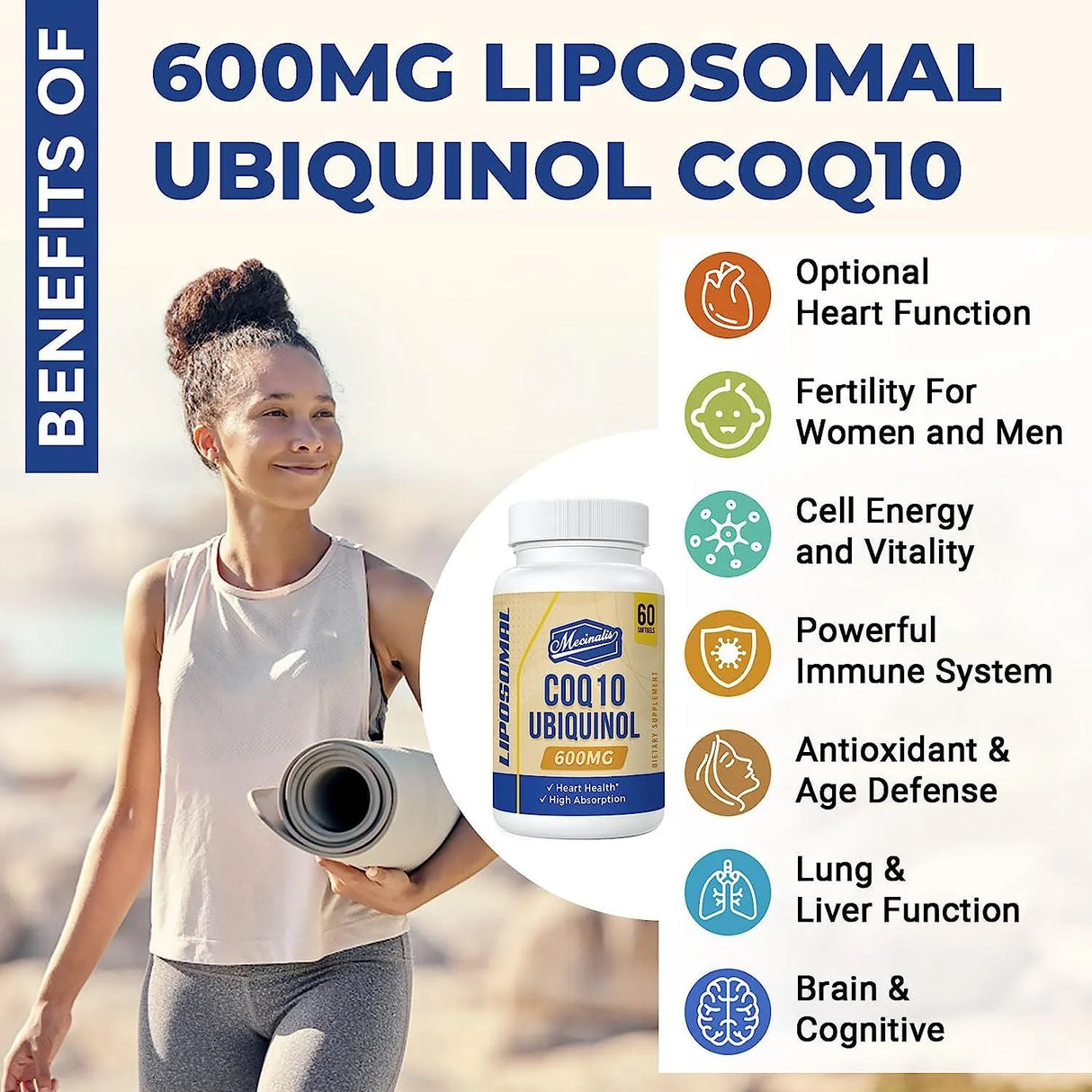 MECINALIS - MECINALIS Liposomal CoQ10 Ubiquinol 600Mg. 60 Capsulas Blandas - The Red Vitamin MX - Suplementos Alimenticios - {{ shop.shopifyCountryName }}