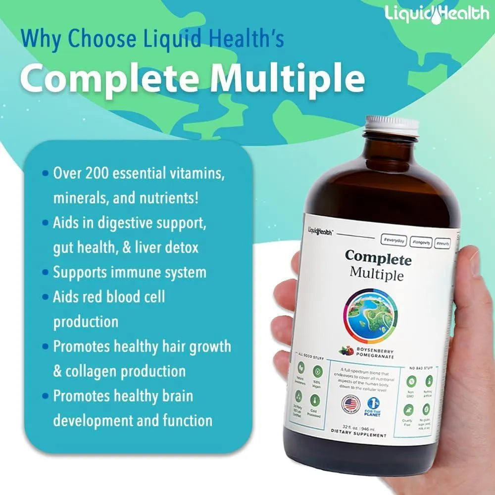 LIQUIDHEALTH - Liquid Health Liquid Multivitamin Boysenberry Pomegranate 946Ml. - The Red Vitamin MX - Suplementos Alimenticios - {{ shop.shopifyCountryName }}