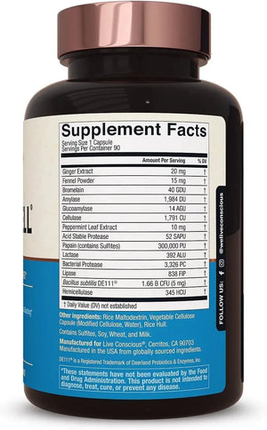 LIVE CONSCIOUS - Live Conscious DigestWell Immediate Support 90 Capsulas - The Red Vitamin MX - Suplementos Alimenticios - {{ shop.shopifyCountryName }}