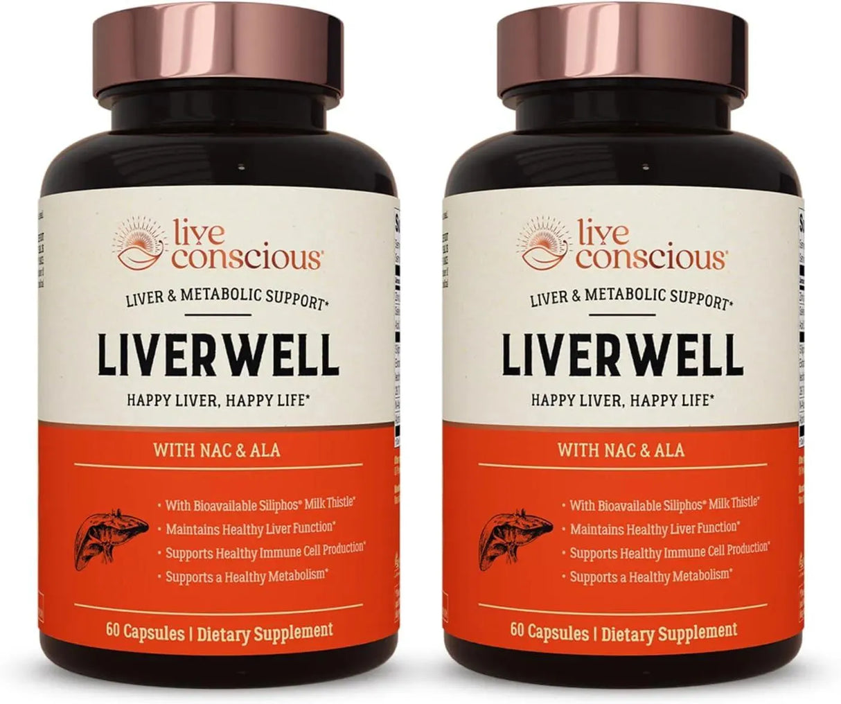 LIVE CONSCIOUS - Live Conscious LiverWell Liver Cleanse 60 Capsulas 2 Pack - The Red Vitamin MX - Suplementos Alimenticios - {{ shop.shopifyCountryName }}