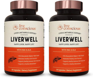 LIVE CONSCIOUS - Live Conscious LiverWell Liver Cleanse 60 Capsulas 2 Pack - The Red Vitamin MX - Suplementos Alimenticios - {{ shop.shopifyCountryName }}