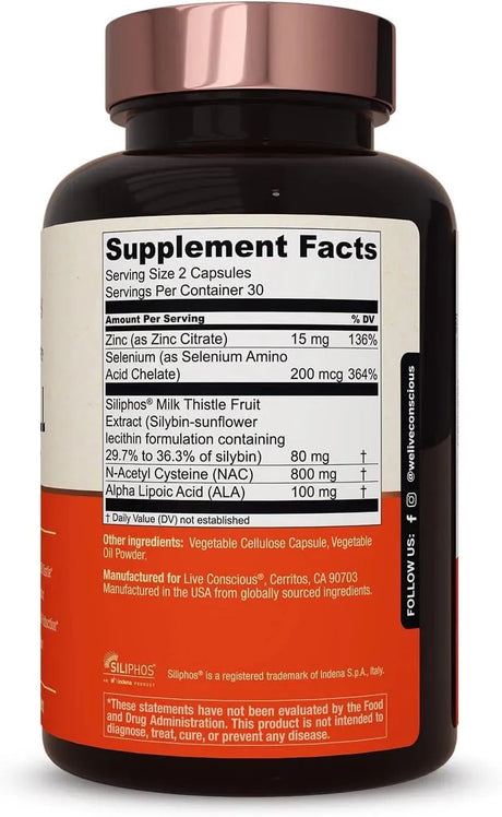 LIVE CONSCIOUS - Live Conscious LiverWell Liver Cleanse 60 Capsulas - The Red Vitamin MX - Suplementos Alimenticios - {{ shop.shopifyCountryName }}