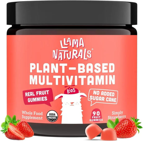 LLAMA NATURALS - Llama Naturals Real Fruit Gummy Vitamins for Kids Strawberry 90 Gomitas - The Red Vitamin MX - Suplementos Alimenticios - {{ shop.shopifyCountryName }}