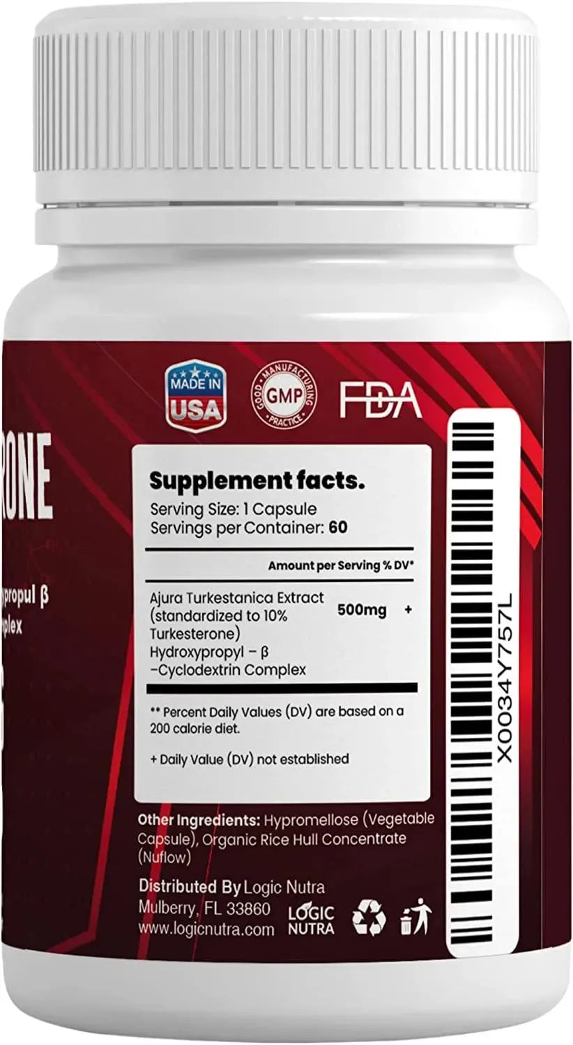 LOGIC NUTRA - Logic Nutra Turkesterone 500Mg. 60 Capsulas - The Red Vitamin MX - Suplementos Alimenticios - {{ shop.shopifyCountryName }}