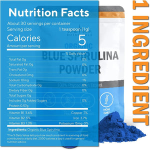 LONE STAR BOTANICALS - Lone Star Botanicals Organic Blue Spirulina Powder 30 Servicios - The Red Vitamin MX - Suplementos Alimenticios - {{ shop.shopifyCountryName }}