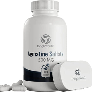 LONGLIFENUTRI - LongLifeNutri Agmatine Sulfate 500Mg. 180 Capsulas - The Red Vitamin MX - Suplementos Alimenticios - {{ shop.shopifyCountryName }}