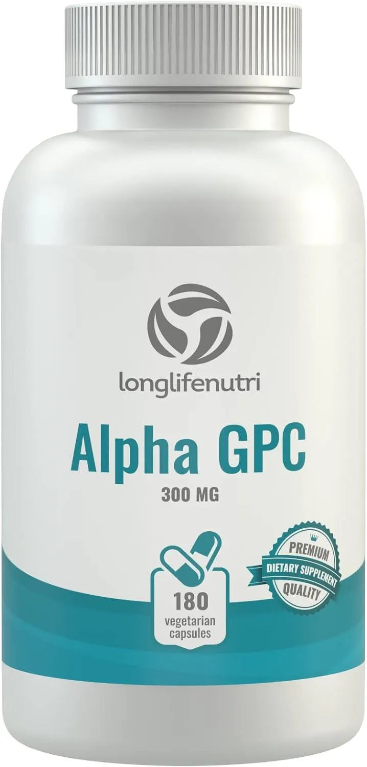 LONGLIFENUTRI - LongLifeNutri Alpha GPC Choline 300Mg. 180 Capsulas - The Red Vitamin MX - Suplementos Alimenticios - {{ shop.shopifyCountryName }}