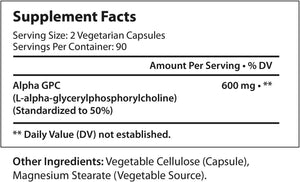 LONGLIFENUTRI - LongLifeNutri Alpha GPC Choline 300Mg. 180 Capsulas - The Red Vitamin MX - Suplementos Alimenticios - {{ shop.shopifyCountryName }}