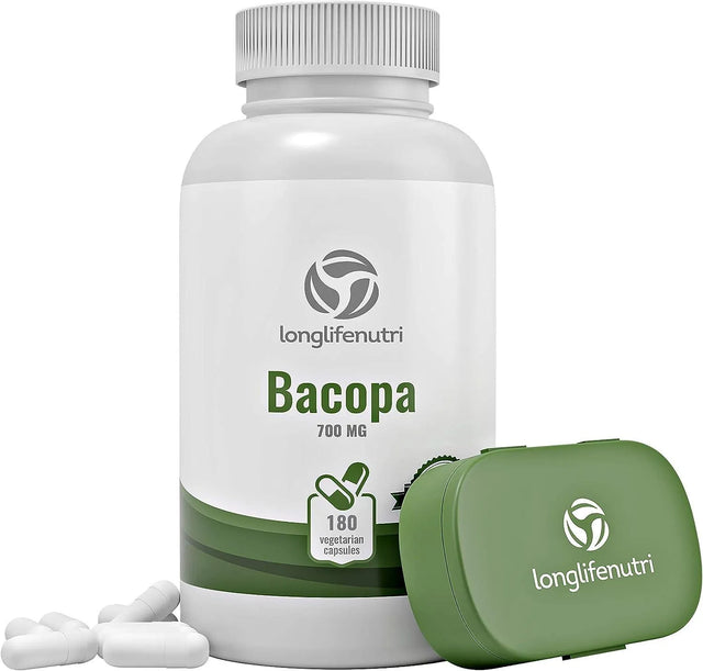 LONGLIFENUTRI - LongLifeNutri Bacopa Monnieri Extract Powder 700Mg. 180 capsulas - The Red Vitamin MX - Suplementos Alimenticios - {{ shop.shopifyCountryName }}