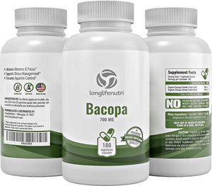 LONGLIFENUTRI - LongLifeNutri Bacopa Monnieri Extract Powder 700Mg. 180 capsulas - The Red Vitamin MX - Suplementos Alimenticios - {{ shop.shopifyCountryName }}