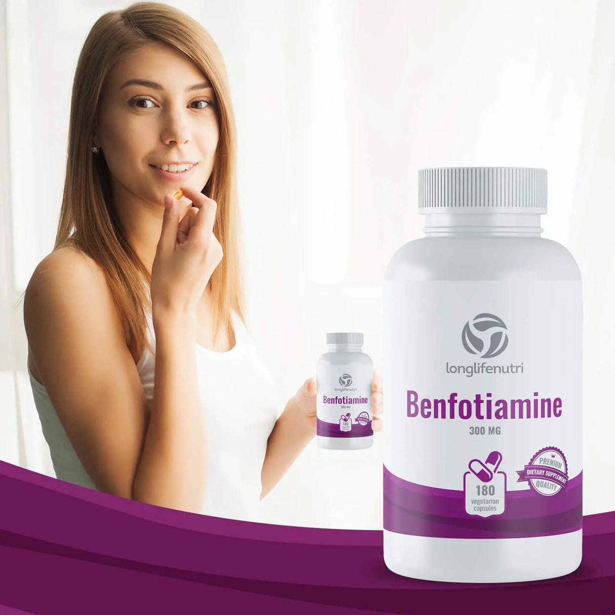 LONGLIFENUTRI - LongLifeNutri Benfotiamine 300Mg. 180 Capsulas - The Red Vitamin MX - Suplementos Alimenticios - {{ shop.shopifyCountryName }}