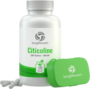 LONGLIFENUTRI - LongLifeNutri Citicoline CDP Choline 300Mg. 120 Capsulas - The Red Vitamin MX - Suplementos Alimenticios - {{ shop.shopifyCountryName }}