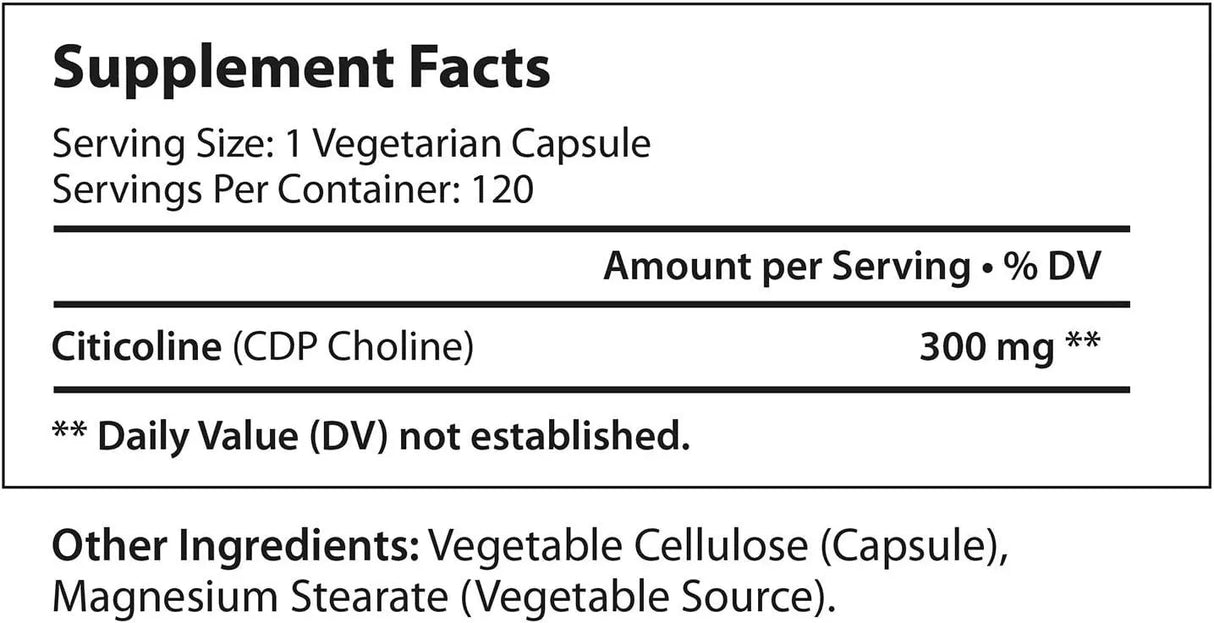 LONGLIFENUTRI - LongLifeNutri Citicoline CDP Choline 300Mg. 120 Capsulas - The Red Vitamin MX - Suplementos Alimenticios - {{ shop.shopifyCountryName }}