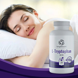 LONGLIFENUTRI - LongLifeNutri L-Tryptophan 500Mg. 180 Capsulas - The Red Vitamin MX - Suplementos Alimenticios - {{ shop.shopifyCountryName }}