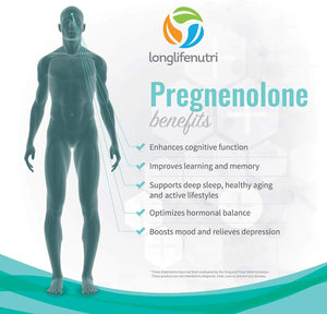 LONGLIFENUTRI - LongLifeNutri Pregnenolone 100Mg. 180 Capsulas - The Red Vitamin MX - Suplementos Alimenticios - {{ shop.shopifyCountryName }}