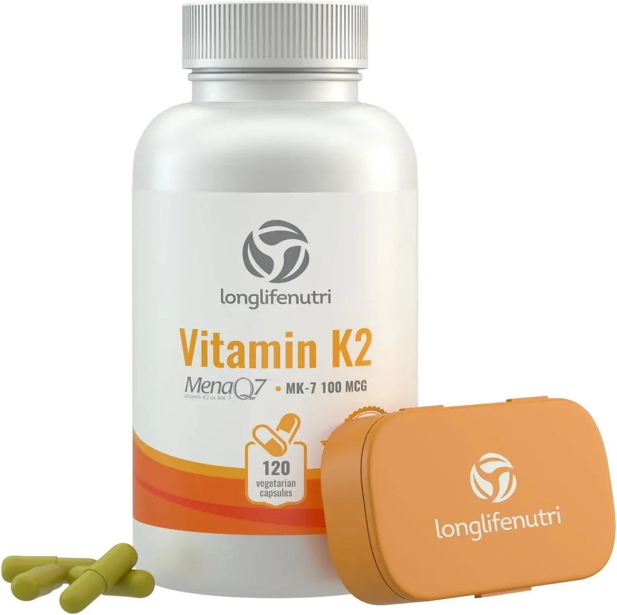 LONGLIFENUTRI - LongLifeNutri Vitamin K2 MK7 100mcg 120 Capsulas - The Red Vitamin MX - Suplementos Alimenticios - {{ shop.shopifyCountryName }}