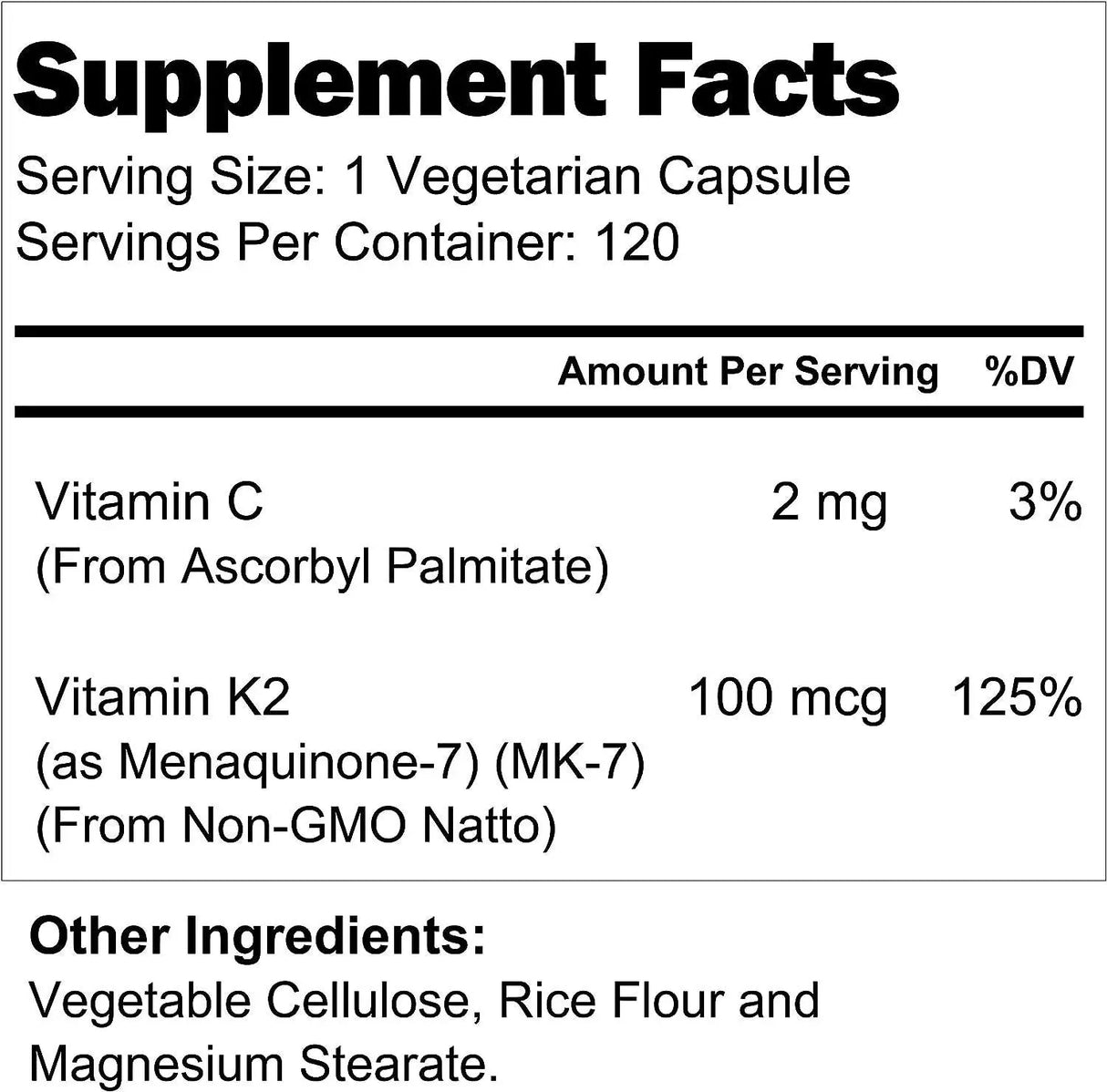 LONGLIFENUTRI - LongLifeNutri Vitamin K2 MK7 100mcg 120 Capsulas - The Red Vitamin MX - Suplementos Alimenticios - {{ shop.shopifyCountryName }}