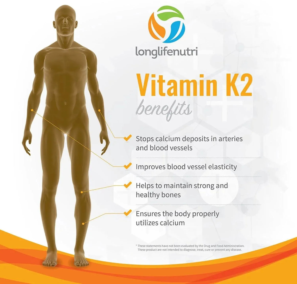 LONGLIFENUTRI - LongLifeNutri Vitamin K2 MK7 100mcg 120 Capsulas - The Red Vitamin MX - Suplementos Alimenticios - {{ shop.shopifyCountryName }}