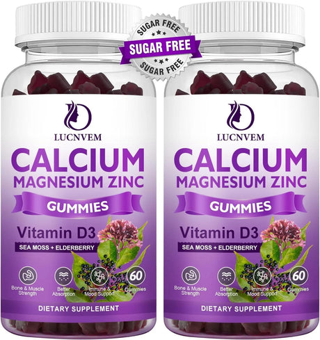 LUCNVEM - LUCNVEM Sugar Free Calcium Magnesium Zinc 120 Gomitas - The Red Vitamin MX - Suplementos Alimenticios - {{ shop.shopifyCountryName }}