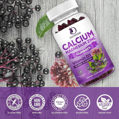 LUCNVEM - LUCNVEM Sugar Free Calcium Magnesium Zinc 120 Gomitas - The Red Vitamin MX - Suplementos Alimenticios - {{ shop.shopifyCountryName }}
