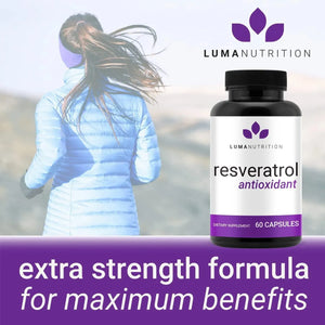 LUMA NUTRITION - Luma Nutrition High Purity Resveratrol 60 Capsulas - The Red Vitamin MX - Suplementos Alimenticios - {{ shop.shopifyCountryName }}