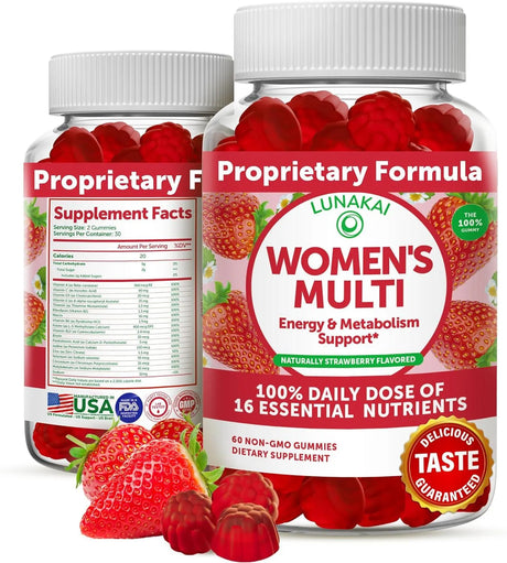 LUNAKAI - Lunakai Multivitamin for Women 60 Gomitas - The Red Vitamin MX - Suplementos Alimenticios - {{ shop.shopifyCountryName }}