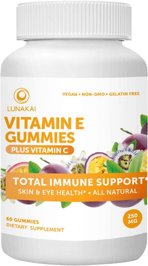 LUNAKAI - Lunakai Vitamin E Gummies with Vitamin C 250Mg. 60 Gomitas - The Red Vitamin MX - Suplementos Alimenticios - {{ shop.shopifyCountryName }}