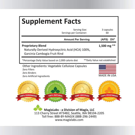 MAGIXLABS - MagixLabs Garcinia Cambogia Extract 180 Capsulas - The Red Vitamin MX - Suplementos Alimenticios - {{ shop.shopifyCountryName }}