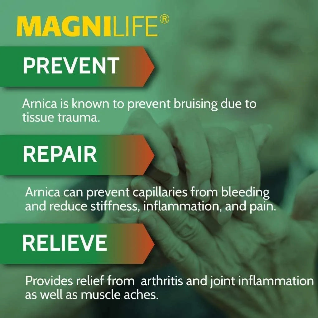 MAGNILIFE - MagniLife Arnica Pain Relief Gel 4 Oz. - The Red Vitamin MX - Suplementos Alimenticios - {{ shop.shopifyCountryName }}