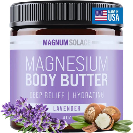 MAGNUM SOLACE - Magnum Solace Magnesium Body Butter Lavender 4 Oz. - The Red Vitamin MX - Cremas Corporales - {{ shop.shopifyCountryName }}