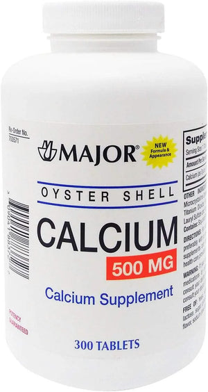 MAJOR - Major Pharmaceuticals Oyster Shell Calcium with Vitamin D 500Mg. 300 Tabletas - The Red Vitamin MX - Suplementos Alimenticios - {{ shop.shopifyCountryName }}