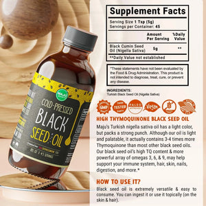 MAJU SUPERFOODS - MAJU Black Seed Oil 8 Fl. Oz. - The Red Vitamin MX - Suplementos Alimenticios - {{ shop.shopifyCountryName }}