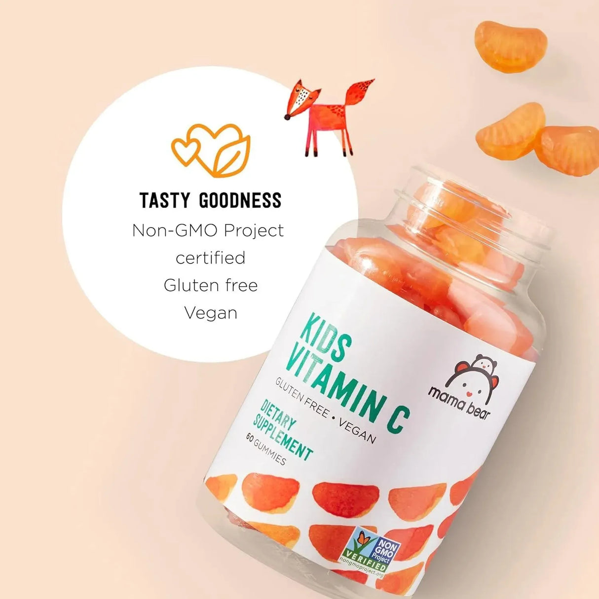 MAMA BEAR - Mama Bear Vegan Kids Vitamin C 60 Gomitas - The Red Vitamin MX - Suplementos Alimenticios - {{ shop.shopifyCountryName }}