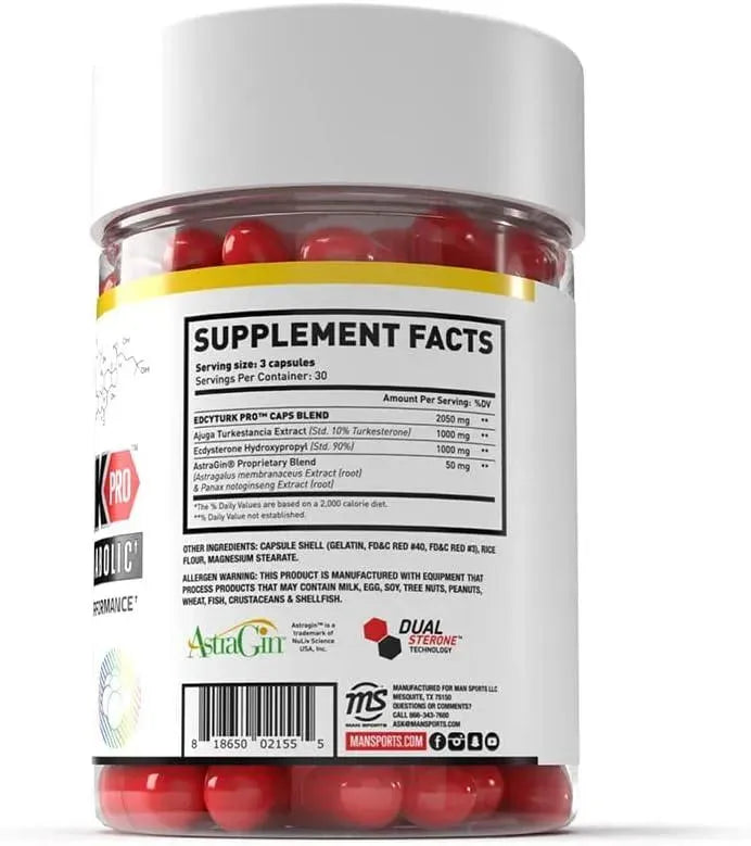 MAN SPORTS - Man Sports Ecdyturk Pro - Ecdysterone + Turkesterone 2000Mg. 90 Capsulas - The Red Vitamin MX - Suplementos Alimenticios - {{ shop.shopifyCountryName }}