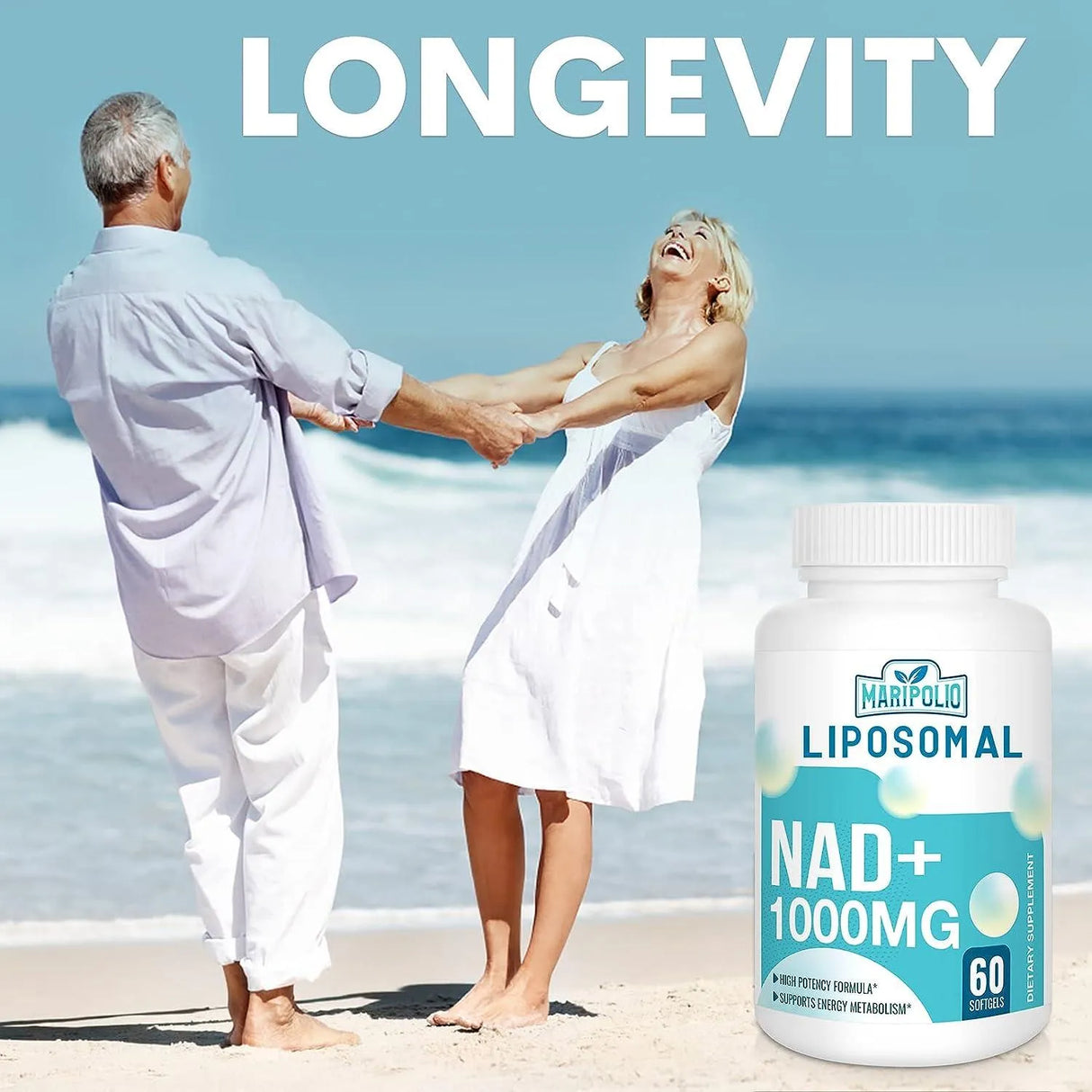 MARIPOLIO - Maripolio Liposomal NAD+ Supplement 1000Mg. 60 Capsulas Blandas - The Red Vitamin MX - Suplementos Alimenticios - {{ shop.shopifyCountryName }}