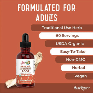 MARY RUTH ORGANICS - Mary Ruth Organics Organic Ashwagandha Liquid Drops 30Ml. - The Red Vitamin MX - Suplementos Alimenticios - {{ shop.shopifyCountryName }}