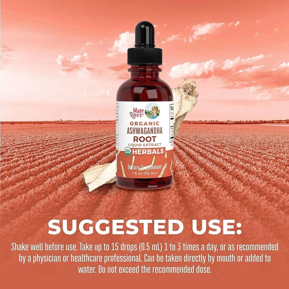 MARY RUTH ORGANICS - Mary Ruth Organics Organic Ashwagandha Liquid Drops 30Ml. - The Red Vitamin MX - Suplementos Alimenticios - {{ shop.shopifyCountryName }}